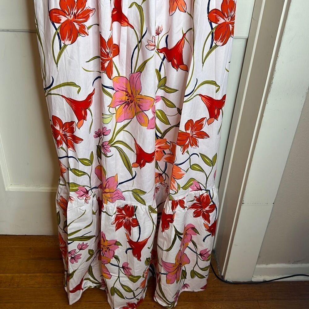 Clover & Sloane Ivory floral Tired Maxi Dress Size 8 Nwot - Picture 4 of 9